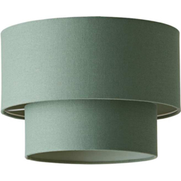 ValueLights Jodie Sage Linen 2 Tier Drum Shade