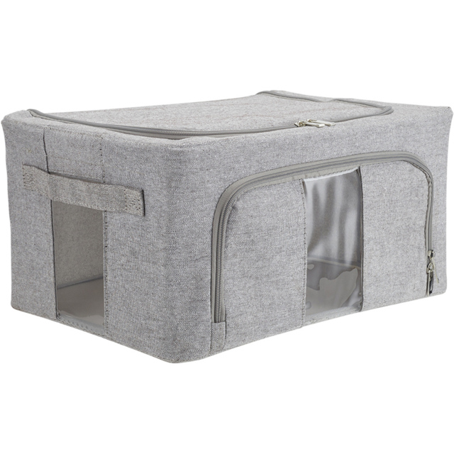 Living and Home Metal Frame Fabric Clothes Storage Box 100L - image 1