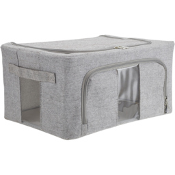 Living and Home Metal Frame Fabric Clothes Storage Box 100L