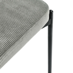 Julian Bowen Leonie 2 Seater Grey Velvet Dining Bench - thumbnail 3