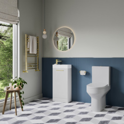 Bathstore Milford Single Door White Floor Standing Basin Unit 410mm - thumbnail 2