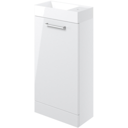 Bathstore Milford Single Door White Floor Standing Basin Unit 410mm - thumbnail 3