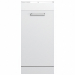 Bathstore Milford Single Door White Floor Standing Basin Unit 410mm - thumbnail 4