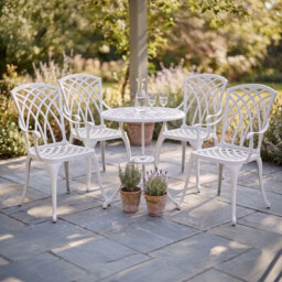 Centurion Oshowa White 4 Seater Cast Aluminium Garden Bistro Set