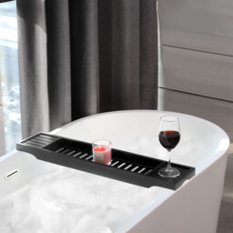Bathstore Kingsbury Bamboo Bath Bridge Black - thumbnail 2