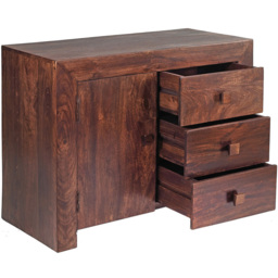 Brooklyn Nihash Toko 3 Drawer Dark Mango Sideboard - thumbnail 3