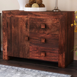 Brooklyn Nihash Toko 3 Drawer Dark Mango Sideboard