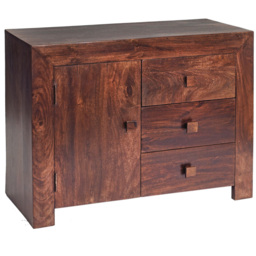 Brooklyn Nihash Toko 3 Drawer Dark Mango Sideboard - thumbnail 2
