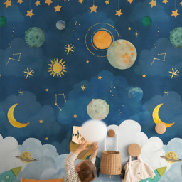 Grandeco Dudley Nursery 3 Lane Wall Mural