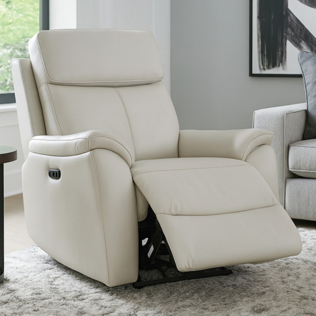 Aspire Kingsmere Light Grey Power Recliner Armchair - image 1