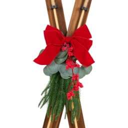 Santa's Chalet Floristry Ski Christmas Wall Decoration - thumbnail 2