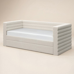 Flair Yuma Cream Boucle Single Guest Bed - thumbnail 3