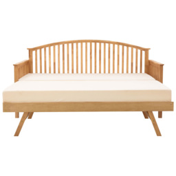 GFW Madrid Single Oak Wood Wooden Day Bed with Trundle - thumbnail 3