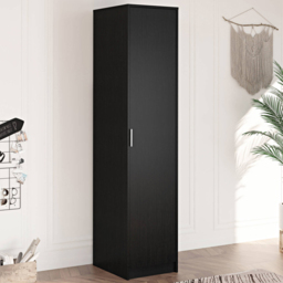 Home Source Phoenix Black Single Door Wardrobe