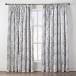 Alan Symonds Fiji Pencil Pleated Curtains Silver 167 x 228cm