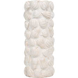 Pumpkin Reactive Glaze Vase White - thumbnail 1