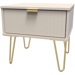 Crowndale Linear Single Drawer Kashmir Matt Bedside Table - thumbnail 2