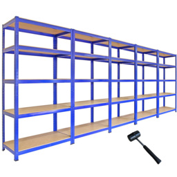 Monstershop Blue Storage Racks 90cm 5 Pack