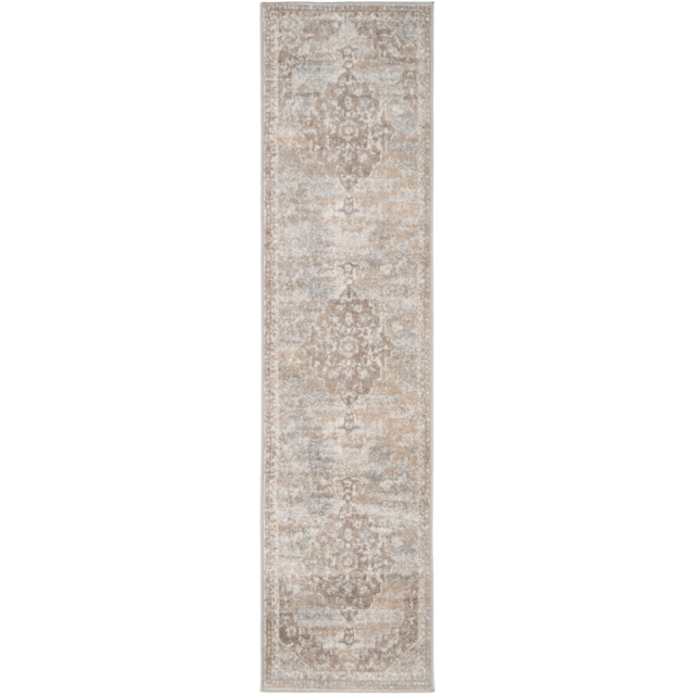 Kukoon Neutral and Beige Traditional Medallion Rug 240 x 60cm - image 1