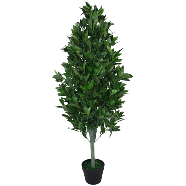 Leaf Pyramid Cone Topiary Bay Artificial Tree in Pot 120cm - image 1