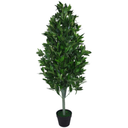 Leaf Pyramid Cone Topiary Bay Artificial Tree in Pot 120cm - thumbnail 1