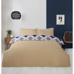 Rapport Home Geo King Size Blue Duvet Set - thumbnail 2