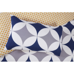 Rapport Home Geo King Size Blue Duvet Set - thumbnail 4