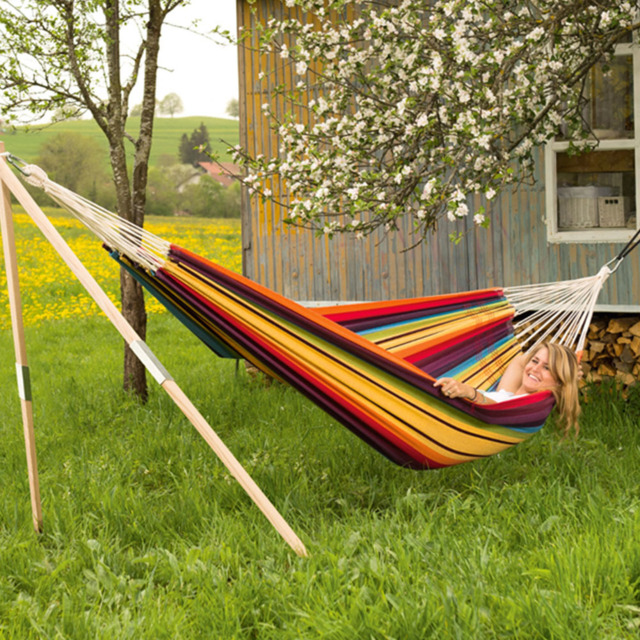 Amazonas Barbados Rainbow Double Premium Traditional Cotton Garden Hammock Only - image 1