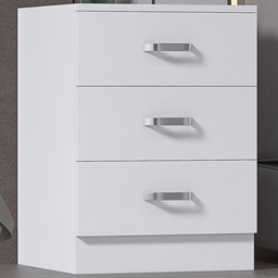 FWStyle Tunis 3 Drawer Matt White Chest of Drawer - thumbnail 1