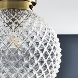 Vermont Antique Brass IP44 Flush Bathroom Light - thumbnail 3