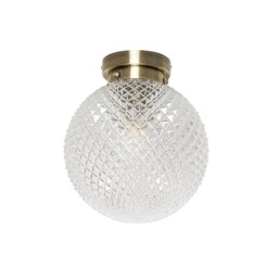 Vermont Antique Brass IP44 Flush Bathroom Light - thumbnail 4