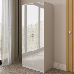 FWStyle Chilton 2 Door White Gloss Wardrobe