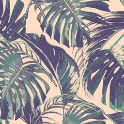 Origin Murals Palm Leaves Blush and Jade Wall Mural - thumbnail 2