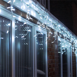 Eagle Connect 60 Cool White LED Black Cable Icicle Light 2m