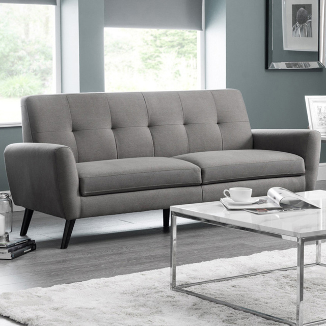 Julian Bowen Monza 2 Seater Grey Sofa Bed - image 1