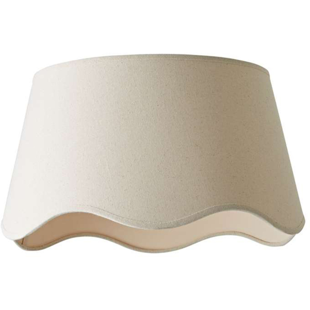 ValueLights Mabel Large Scalloped Bottom Natural Linen Shade - image 1