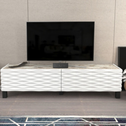Decorotika Lerze White Marble Effect 2 Door TV Unit