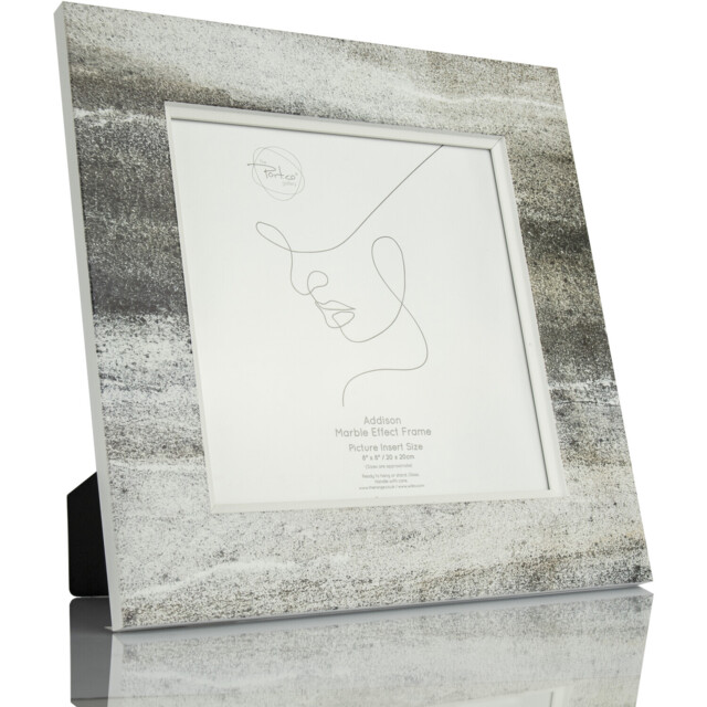 Addison Grey Marble Effect Photo Frame 8 x 8 inch - image 1