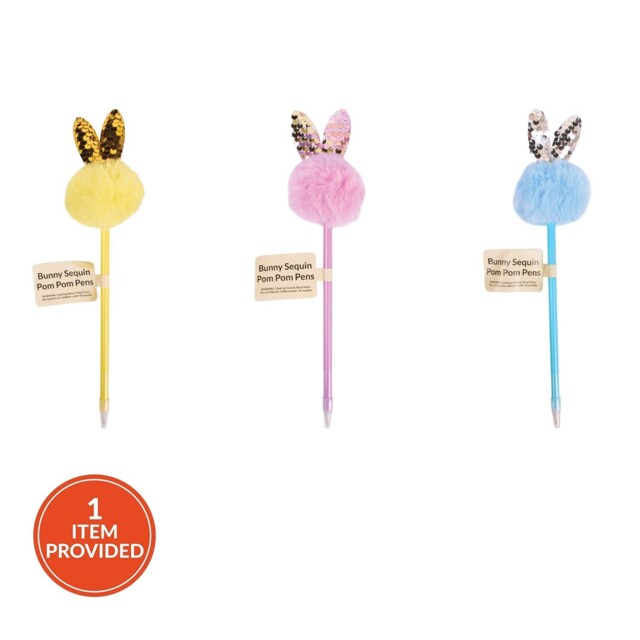 Spring Bunny Fluffy Pom Pom Pen - image 1