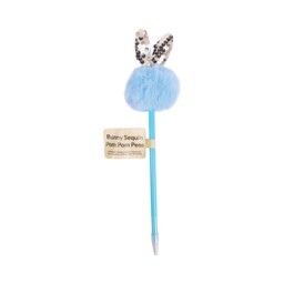 Spring Bunny Fluffy Pom Pom Pen - thumbnail 3