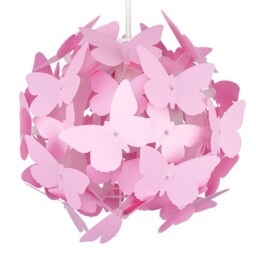 ValueLights Pink Butterfly Ball Pendant Shade
