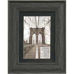 Winsford Black 6 x 4 inch Mounted Photo Frame
