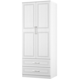 Crowndale Dorset 2 Door 2 Drawer Signature White Wardrobe Ready Assembled - thumbnail 4