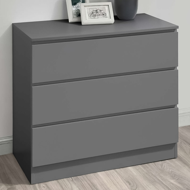 Oslo 3 Drawer Grey Chest of Drawers - image 1