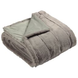 Paoletti Empress Grey Faux Fur Throw 130 x 180cm