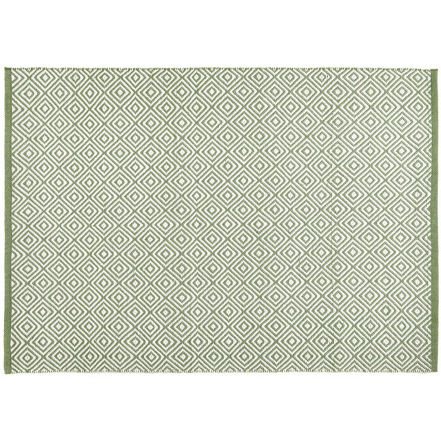 Hug Rug Dark Green Diamond Woven Rug 120 x 170cm - image 1