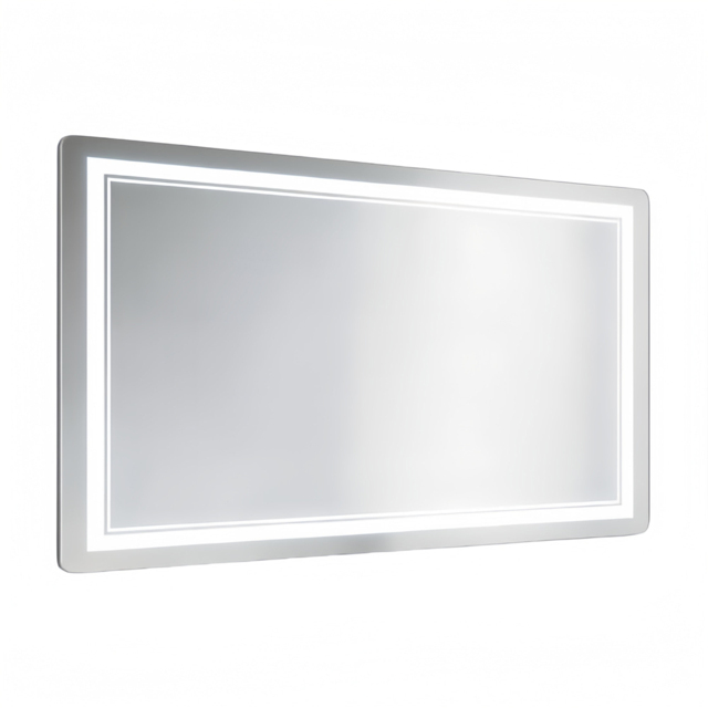 Rattrix White Anti-Fog LED Bathroom Mirror with Dimmable Lights and Memory Function 80 x 60cm