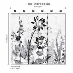Superfresco Easy Flower Press Sketch Wall Mural - thumbnail 3