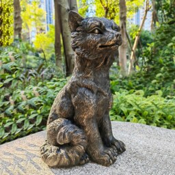 Bronze Look Fox Garden Ornament - thumbnail 2