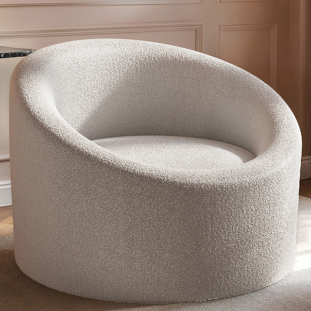 SOLACE+CO Amari Cream Boucle Accent Chair - image 1